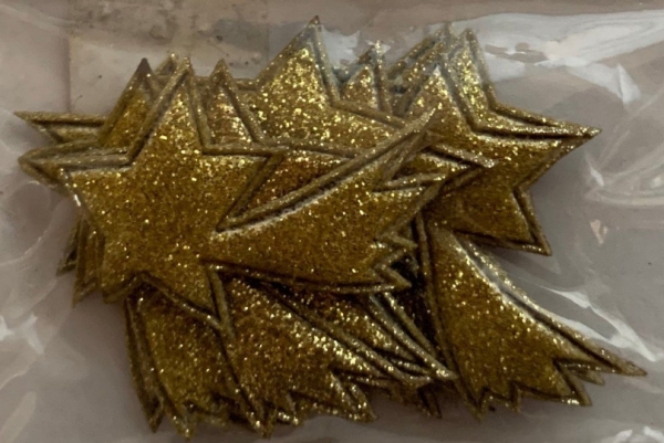 Kometenstreu aus Stoff, gold